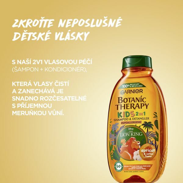 Šampon a kondicionér Lví král Botanic Therapy Apricot (Shampoo & Detangler) 400 ml