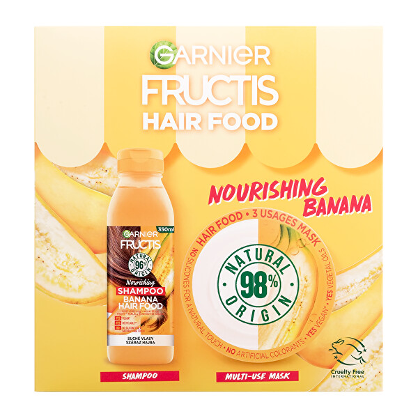 Dárková sada vyživující péče pro suché vlasy Fructis Hair Food Banana