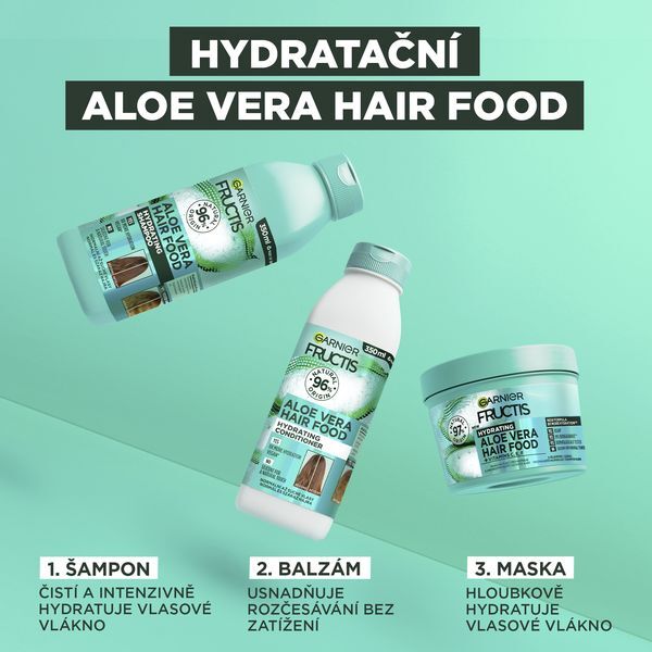 Hydratační Aloe Vera maska pro normální až suché vlasy (Hair Food) 400 ml