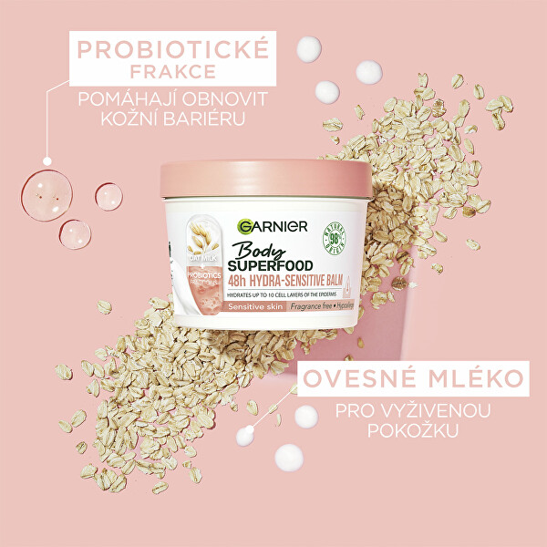 Hydratační balzám pro citlivou pokožku Body Superfood (48h Hydra-Sensitive Balm) 380 ml