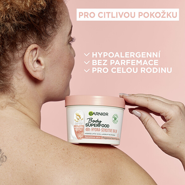 Hydratační balzám pro citlivou pokožku Body Superfood (48h Hydra-Sensitive Balm) 380 ml