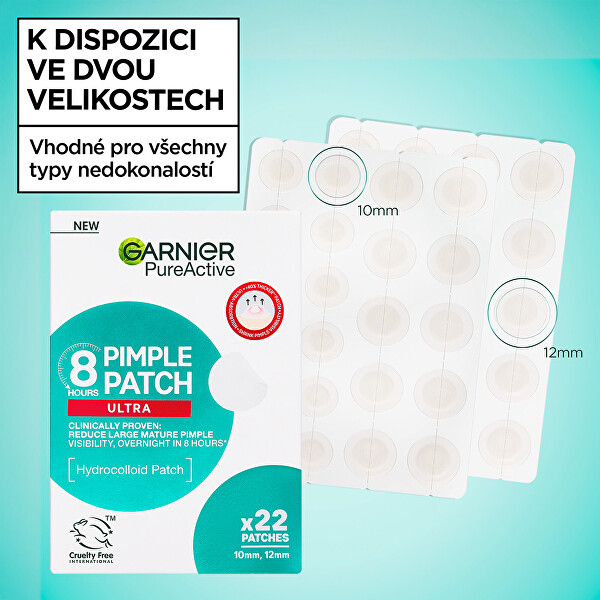 Hydrokoloidní náplasti 8h Pimple Patch Ultra 22 ks