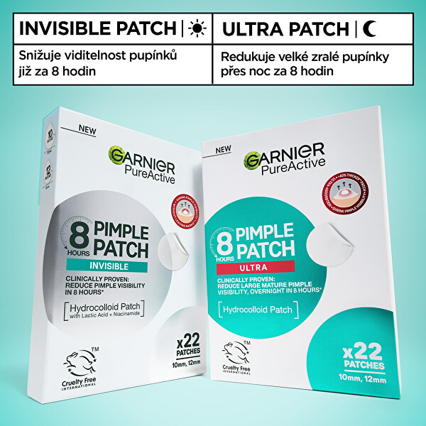 Hydrokoloidní náplasti 8h Pimple Patch Ultra 22 ks