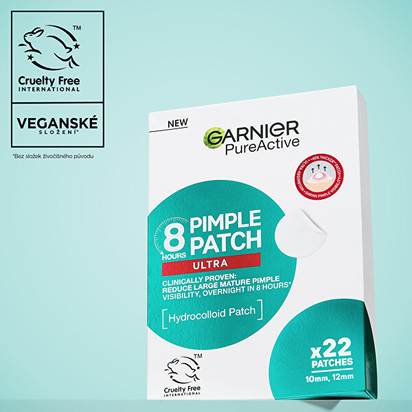 Hydrokoloidní náplasti 8h Pimple Patch Ultra 22 ks