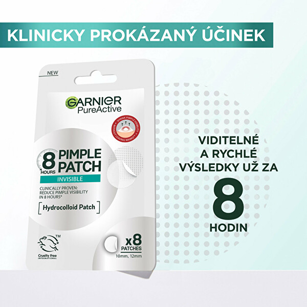 Hydrokoloidní neviditelné náplasti s BHA na nedokonalosti pleti Pure Active (Pimple Patch) 8 ks