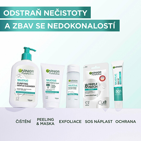 Hydrokoloidní neviditelné náplasti s BHA na nedokonalosti pleti Pure Active (Pimple Patch) 8 ks
