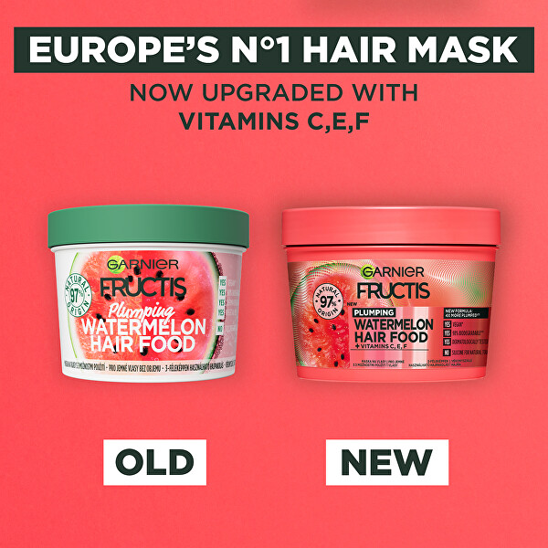 Maske für feines Haar ohne Volumen Watermelon (Hair Food) 400 ml