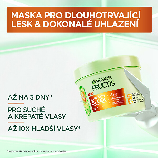 Maska pro suché a krepaté vlasy Fructis Keratin Sleek (Mask) 370 ml