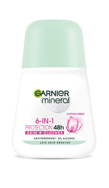 Minerální antiperspirant 5 Protection Cotton Fresh 48h Roll-on pro ženy 50 ml