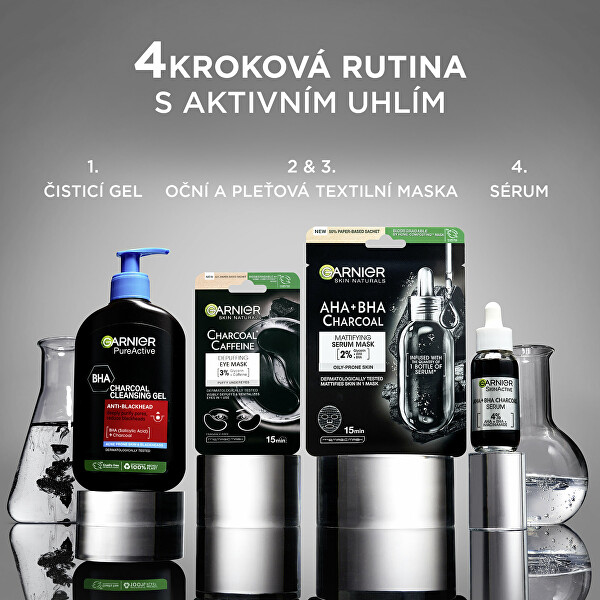 Oční maska s aktivním uhlím Skin Naturals (Depuffing Eye Mask) 5 g