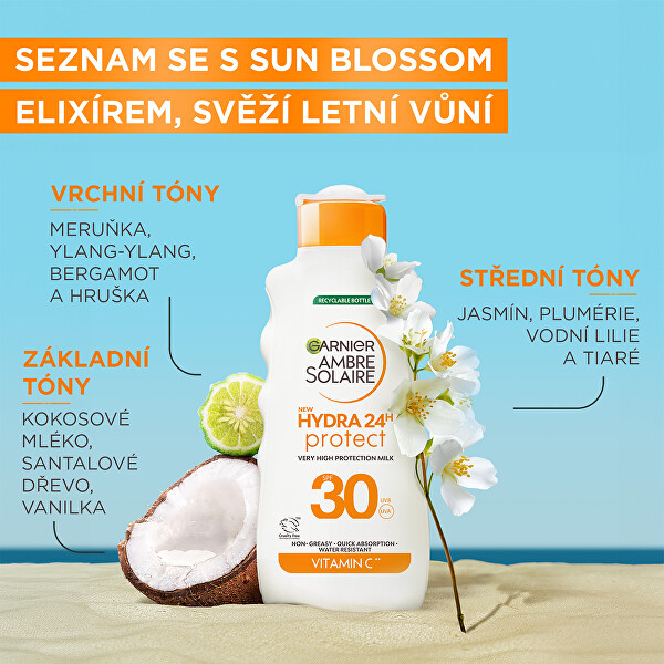 Opalovací mléko SPF 30 Ambre Solaire Hydra 24h Protect (High Protection Milk) 175 ml