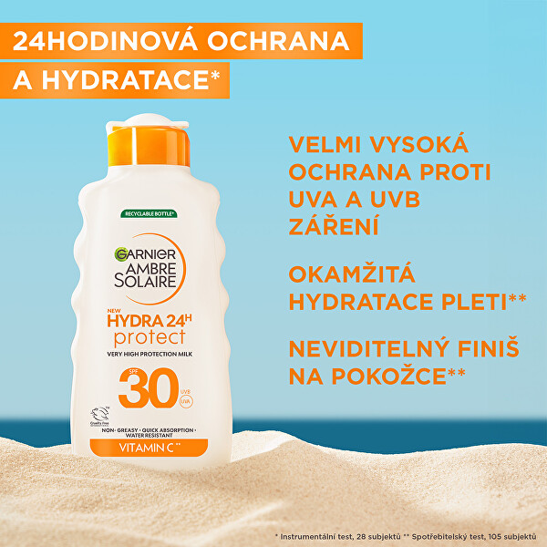 Opalovací mléko SPF 30 Ambre Solaire Hydra 24h Protect (High Protection Milk) 175 ml