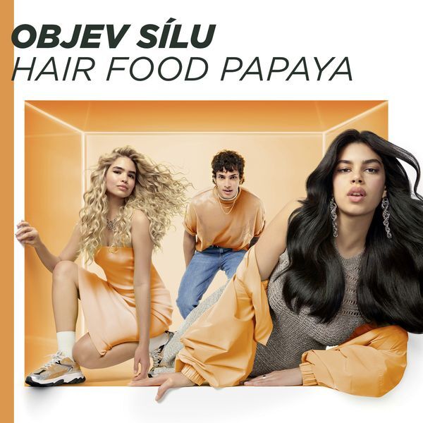 Regenerační kondicionér pro poškozené vlasy Fructis Hair Food (Papaya Repairing Conditioner) 350 ml