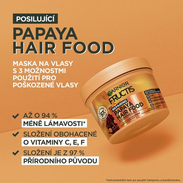 Regenerační maska pro poškozené Papaya (Hair Food) 400 ml