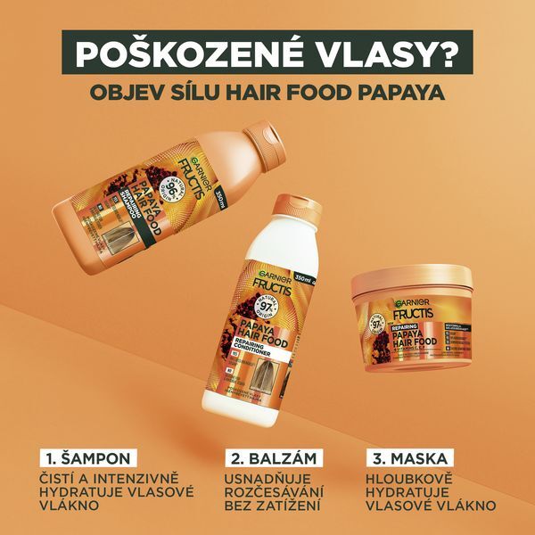 Regenerační maska pro poškozené Papaya (Hair Food) 400 ml