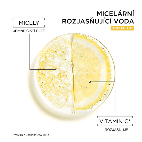 Világosító micellás víz C-vitaminnal  Skin Naturals (Micellar Water) 400 ml