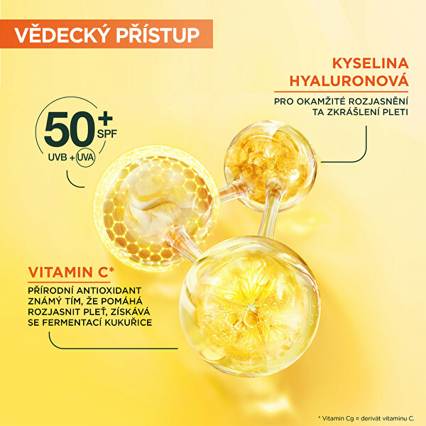 Rozjasňující ochranný pleťový fluid SPF 50+ Vitamin C (Daily UV Invisible) 40 ml