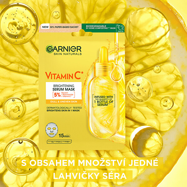 Sada rozjasňujících textilních masek s vitaminem C 4+1 ks