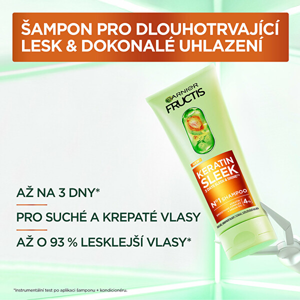 Šampon pro suché a krepaté vlasy Fructis Keratin Sleek (Shampoo) 200 ml