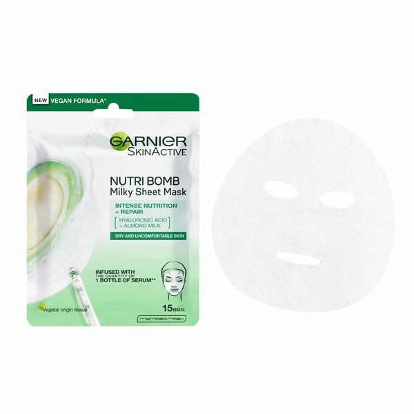 Textilní pleťová maska s mandlovým mlékem pro suchou a citlivou pleť Skin Naturals (Milky Tissue Mask) 28 g