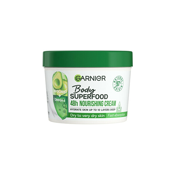 Pflegende Körpercreme mit Avocado für sehr trockene HautBody Superfood (Nourishing Cream) 380 ml