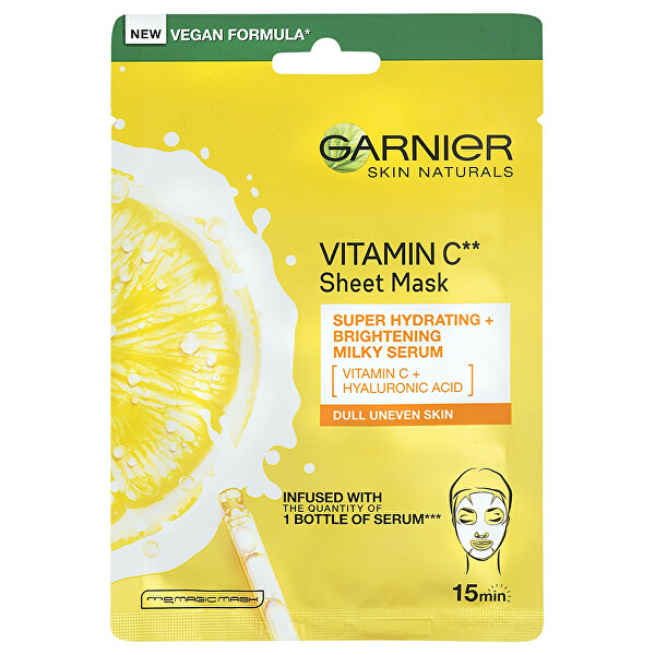Mască textilă hidratantă pentru a iluminarea pielii cu vitamina C  Naturals cutanate 28 g
