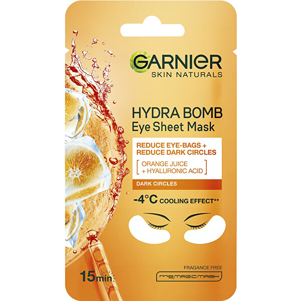 Mască revigorantă pentru zona ochilor, cu suc de portocale și acid hialuronic (Eye Tissue Mask) 6 g