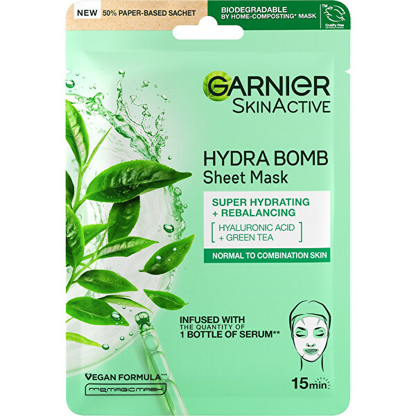 Superhydratační čisticí pleťová maska se zeleným čajem Moisture + Freshness (Tissue Super Hydrating & Purifying  mask) 28 g