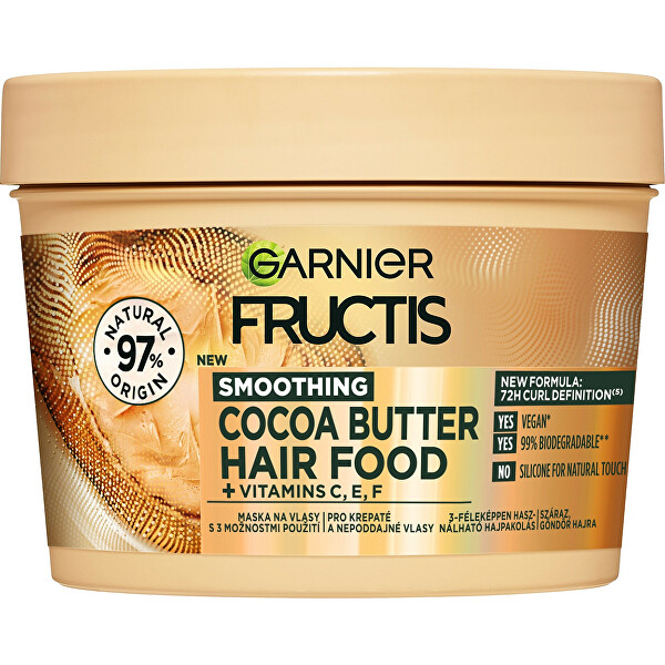 Maschera lisciante per capelli ribelli e crespi Cocoa Butter (Hair Food) 400 ml