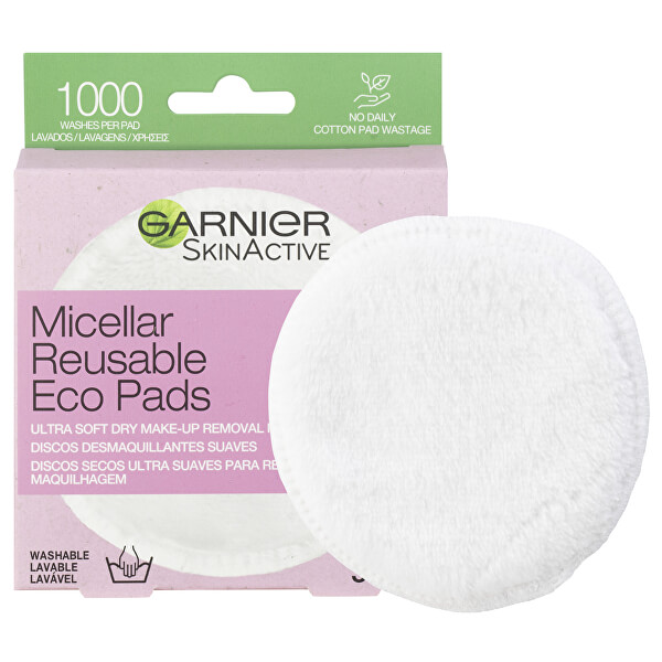 Újrafelhasználható sminkeltávolító tamponok Skin Active (Ultra Soft Dry Make-Up Removal Pads) 3 db