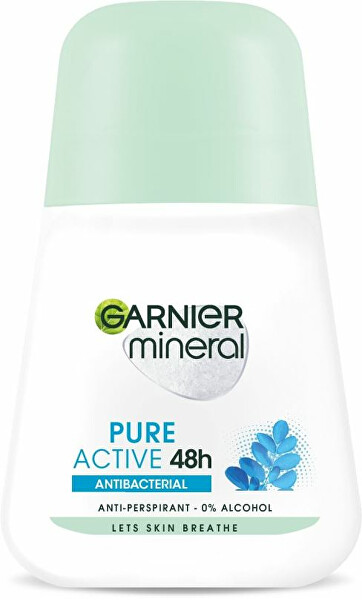 Mineral Antitranspirant Roll-On 48H pur Active 50 ml