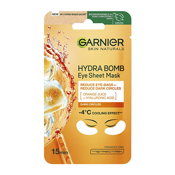 Mască pentru ochi cu suc de portocale și acid hilauronic (Eye Tissue Mask) 6 g