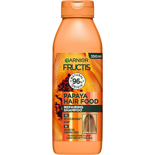 Shampoo rigenerante per capelli danneggiati Fructis Hair Food (Repairing Papaya Shampoo) 350 ml