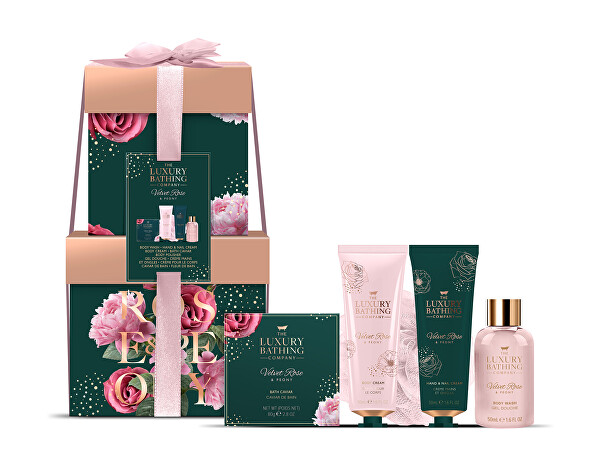 Set regalo per la cura del corpo Rosa & Peonia 5 pz