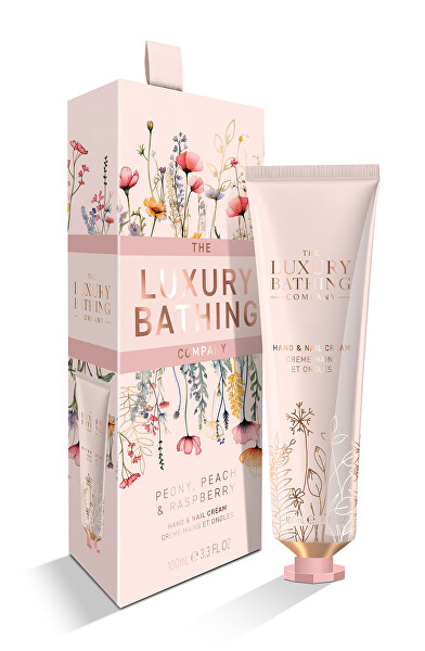 Pečující krém na ruce Pivoňka, Broskev & Malina (Hand & Nail Cream) 100 ml