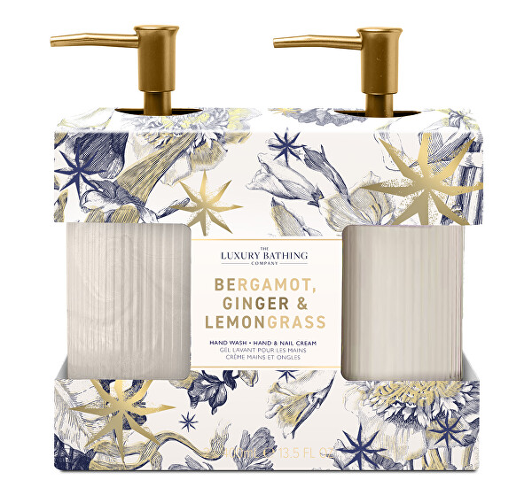 Dárková sada péče o ruce v krabičce Bergamot, Zázvor & Lemongrass 2 ks