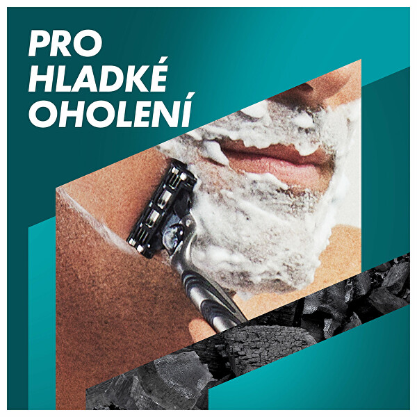 Holicí strojek Mach3 Charcoal + 6 hlavic