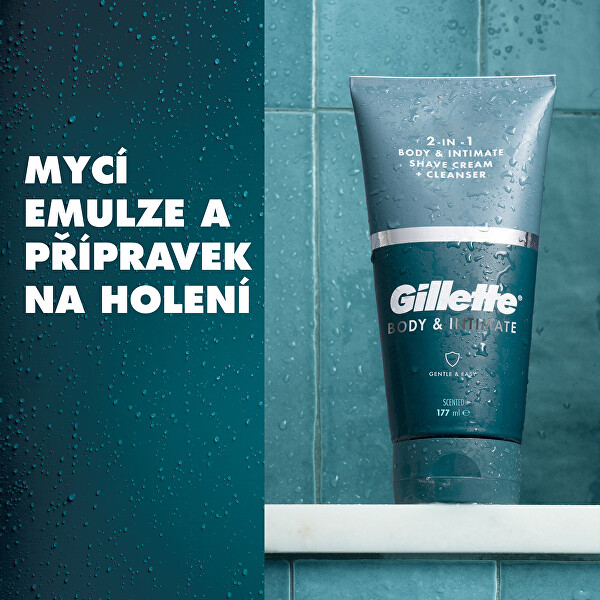 Mycí emulze a přípravek na holení 2v1 Body & Intimate (Body & Intimate Shave Cream + Cleanser) 177 ml