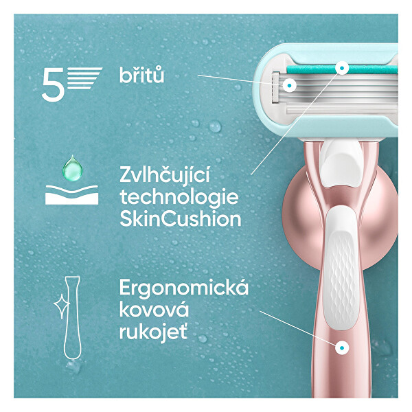 Náhradní hlavice Pro Smooth Sensitive 6 ks + kryt