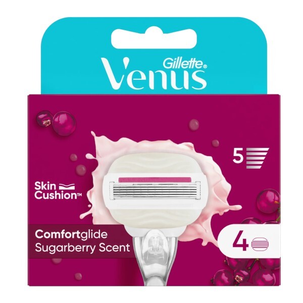 Náhradní hlavice Venus Comfortglide Sugarberry Scent 4 ks