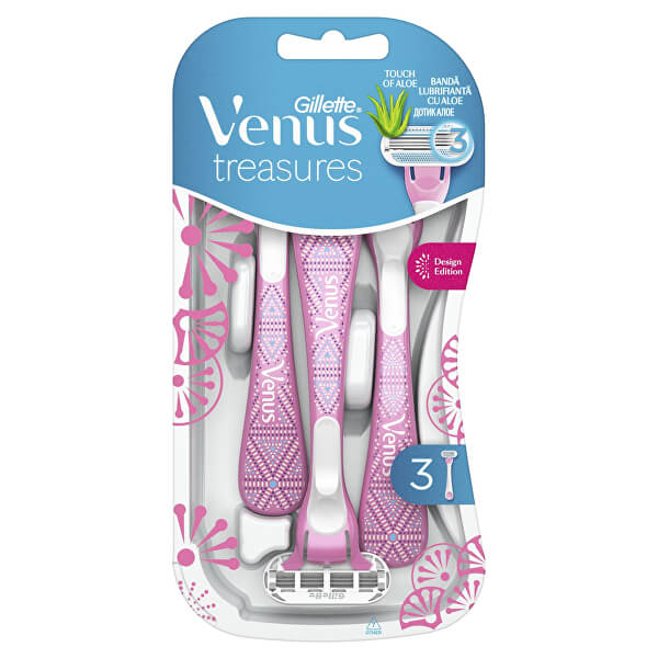 Jednorazové holiace strojčeky Venus Treasures Pink 3 ks
