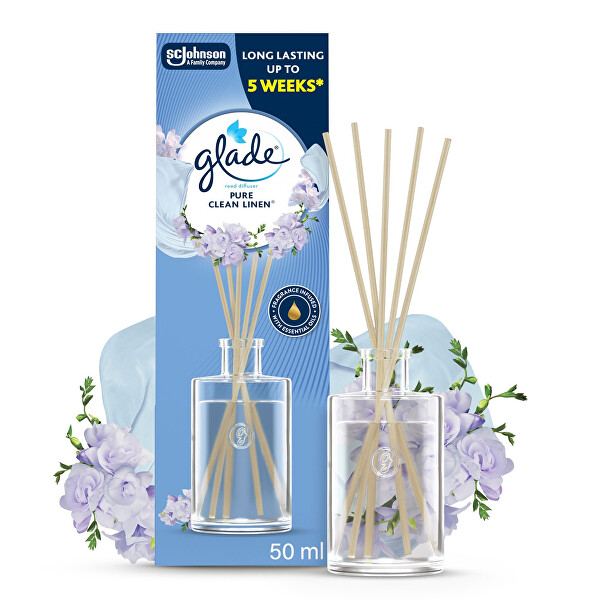 Tyčinkový difuzér Reeds Pure Clean Linen 50 ml