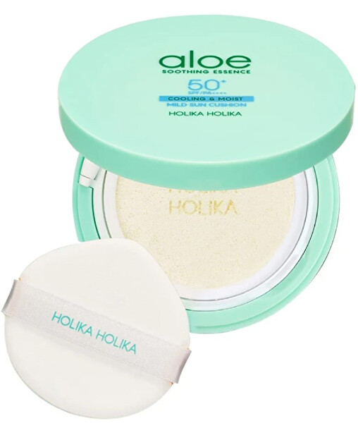 Pleťový opalovací krém v houbičce SPF 50+ Aloe Soothing Essence (Mild Sun Cushion) 25 g
