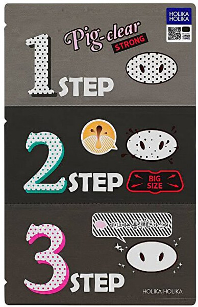 Třífázové čisticí náplasti na nos Pig Clear Strong (3 Step Kit) 15 ml