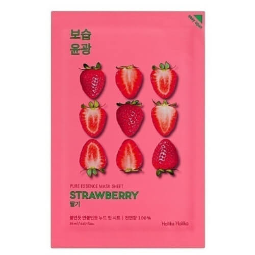 Erfrischende Tuchmaske mit Erdbeerextrakten Strawberry (Pure Essence Mask Sheet) 20 ml