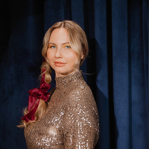 Gumička do vlasů s mašlí Sprunchie Original Eclipse Velvet Grace