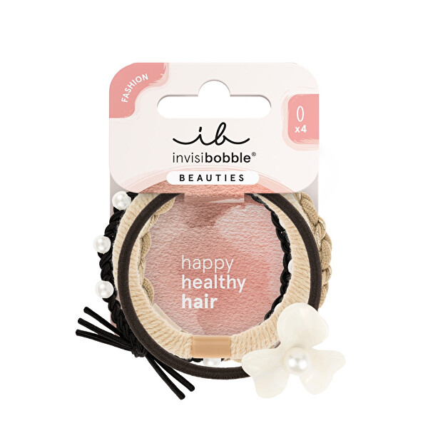 Gumička do vlasů Beauties Flower Pearl 4 ks