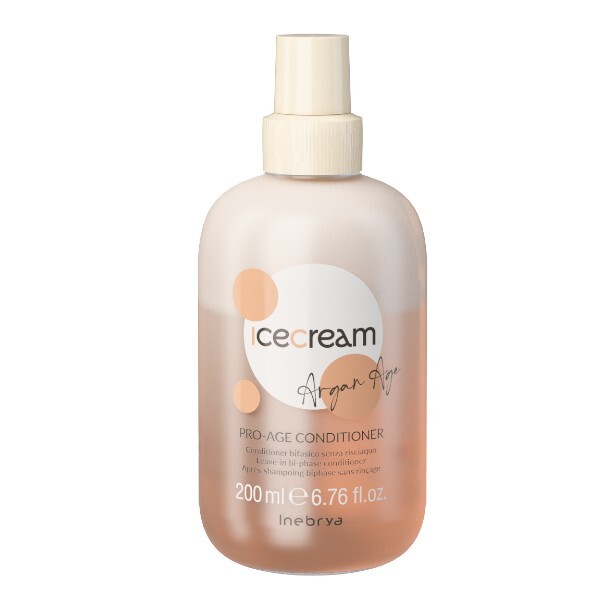 Ice Cream Argan-Age kétfázisú, öblítést nem igénylő kondicionáló  (Pro-Age Conditioner) 200 ml