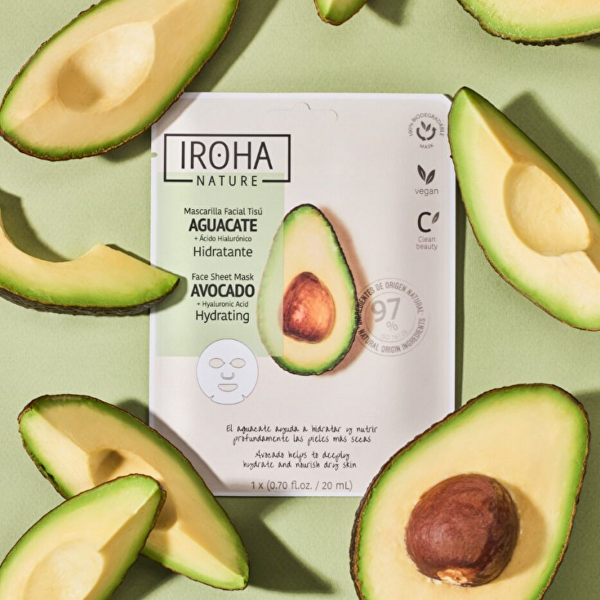Plátýnková maska Avocado Face Sheet Mask 20 ml