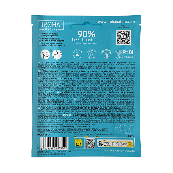 Extra velké náplasti na akné XL Pimple Patches 5 ks